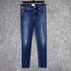 Citizens of Humanity Jeans Womens Size 26 Blue Rocket Ankle Raw Hem